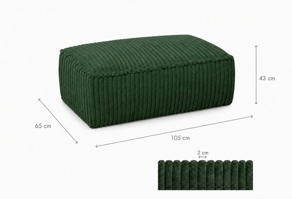 TABURETKA, textil, kompozitné drevo, 105/43/65 cm Livetastic - Kreslá, Online Only