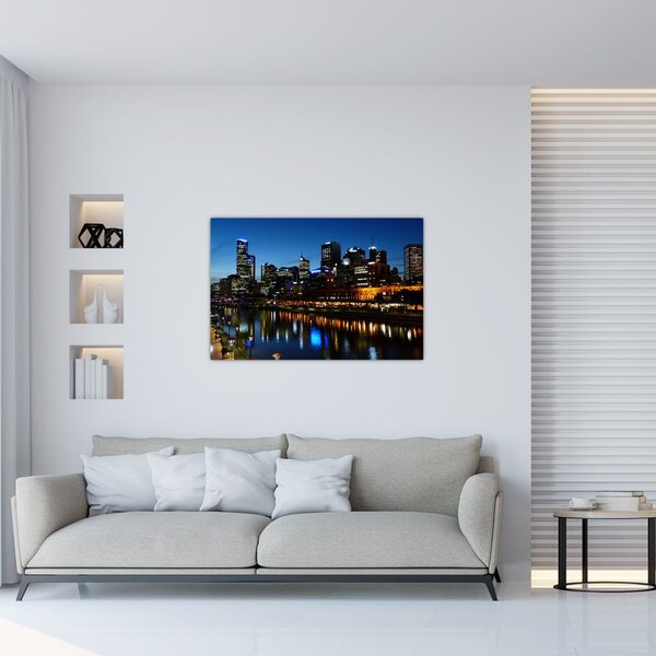 Obraz noci v Melbourne (90x60 cm)