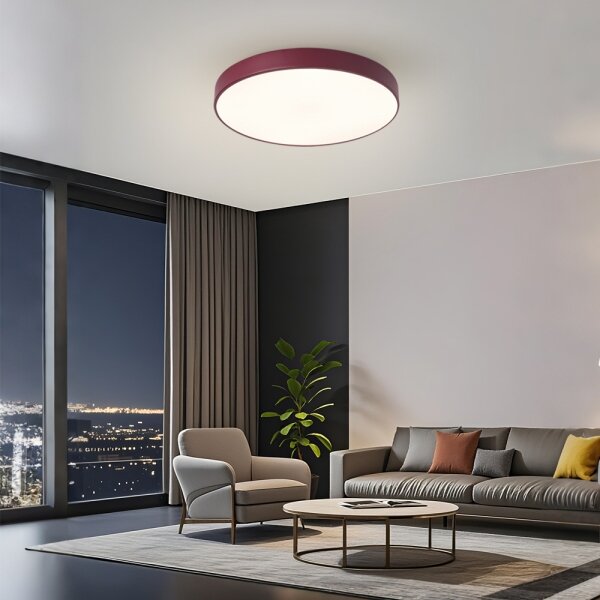 Brilagi-LED stmievateľné stropné svietidlo POOL LED/60W/230V 3000-6000K 50 cm burgundská+DO