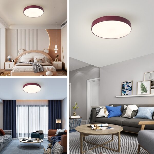 Brilagi-LED stmievateľné stropné svietidlo POOL LED/60W/230V 3000-6000K 50 cm burgundská+DO