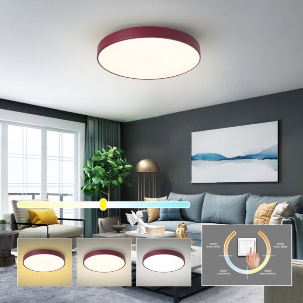 Brilagi - LED stropné svietidlo POOL LED/60W/230V 3000/4000/6000K 50 cm bordové