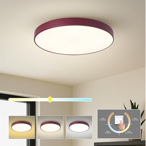 Brilagi - LED stropné svietidlo POOL LED/60W/230V 3000/4000/6000K 50 cm bordové