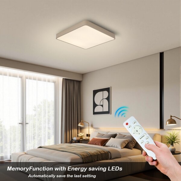 Brilagi-LED stmievateľné stropné svietidlo POOL LED/36W/230V 3000-6000K 40x40 cm béžová+DO