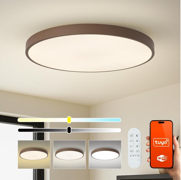 Brilagi-LED Stlmiteľné svietidlo POOL SMART LED/128W/230V 100 cm Wi-Fi Tuya+DO hnedé