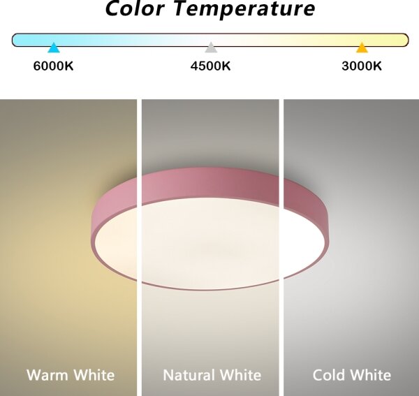 Brilagi - LED stmievateľné stropné svietidlo POOL LED/36W/230V 3000-6000K 30 cm ružové + diaľkové ovládanie