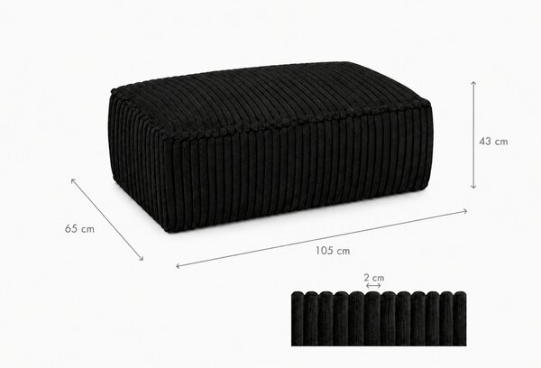 TABURETKA, textil, kompozitné drevo, 105/43/65 cm Livetastic - Kreslá, Online Only