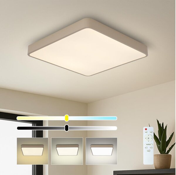 Brilagi-LED stmievateľné stropné svietidlo POOL LED/36W/230V 3000-6000K 40x40 cm béžová+DO