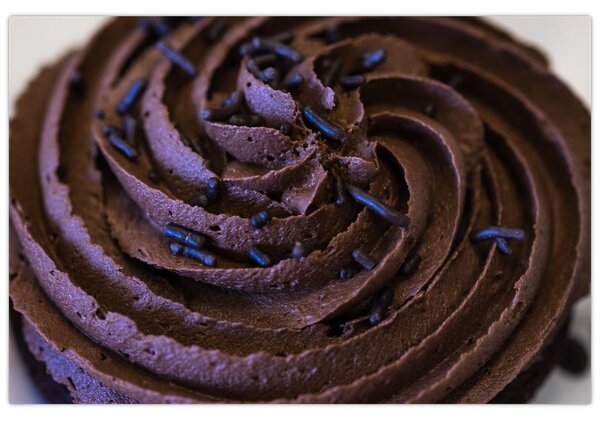Obraz - Čokoládový Cupcake (90x60 cm)
