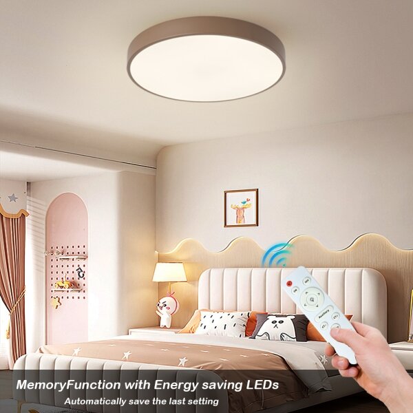 Brilagi - LED stmievateľné stropné svietidlo POOL LED/60W/230V 3000-6000K 50 cm hnedé + diaľkové ovládanie