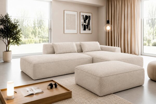 TABURETKA, textil, kompozitné drevo, 105/43/65 cm Livetastic - Kreslá, Online Only