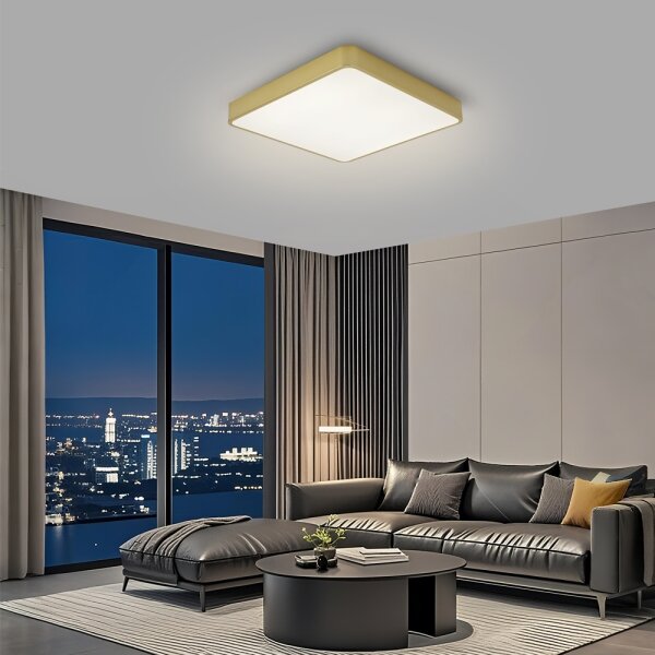Brilagi-LED stmievateľné stropné svietidlo POOL LED/48W/230V 3000-6000K 50x50 cm zlaté+DO