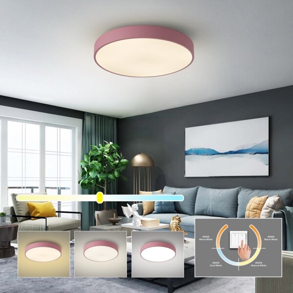 Brilagi - LED stropné svietidlo POOL LED/60W/230V 3000/4000/6000K 50 cm ružové