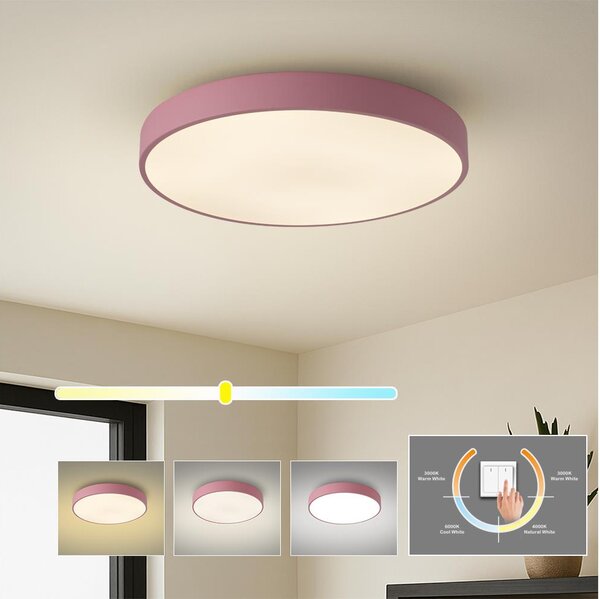 Brilagi - LED stropné svietidlo POOL LED/60W/230V 3000/4000/6000K 50 cm ružové