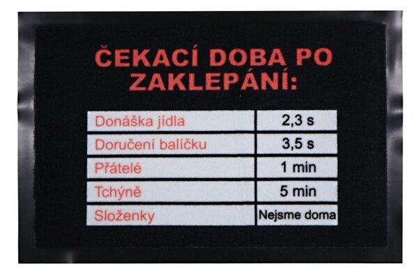 GDmats , TRHÁK: Rohožka Čakacia doba 40x60 cm - na von aj na doma, 40x60, čierna