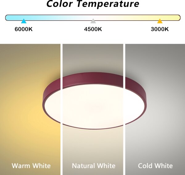 Brilagi-LED Stropné svietidlo POOL LED/48W/230V 3000/4000/6000K 40 cm bordové