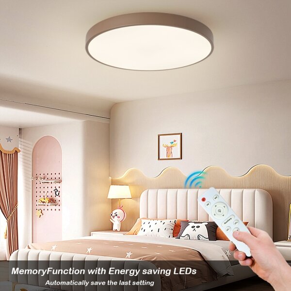 Brilagi - LED stmievateľné stropné svietidlo POOL LED/60W/230V 3000-6000K 60 cm hnedé + diaľkové ovládanie