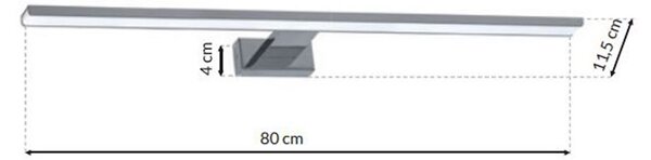 Nástenné LED svietidlo Shine1, 1x LED 15w, 4000k, (80 cm), ch