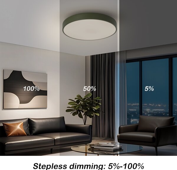Brilagi - LED stmievateľné stropné svietidlo POOL LED/48W/230V 3000-6000K 40 cm zelená+DO