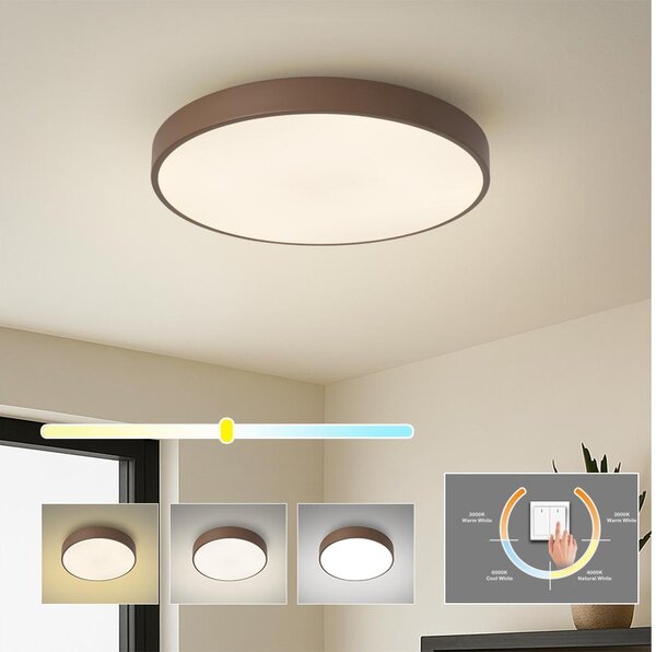 Brilagi - LED stropné svietidlo POOL LED/48W/230V 3000/4000/6000K 40 cm hnedé
