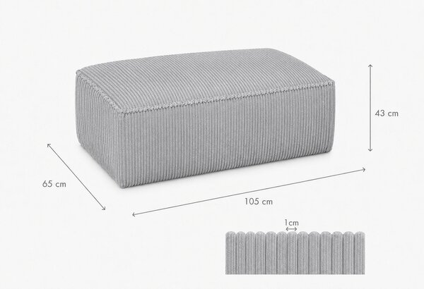 TABURETKA, textil, kompozitné drevo, 105/43/65 cm Livetastic - Kreslá, Online Only