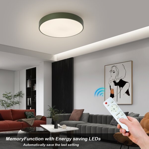 Brilagi - LED stmievateľné stropné svietidlo POOL LED/48W/230V 3000-6000K 40 cm zelená+DO