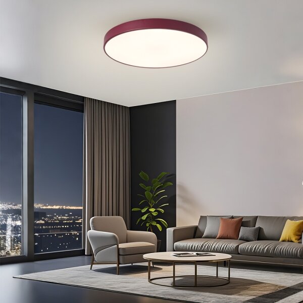 Brilagi-LED Stmievateľné stropné svietidlo POOL LED/60W/230V 3000-6000K 60 cm bordó + diaľkové ovládanie