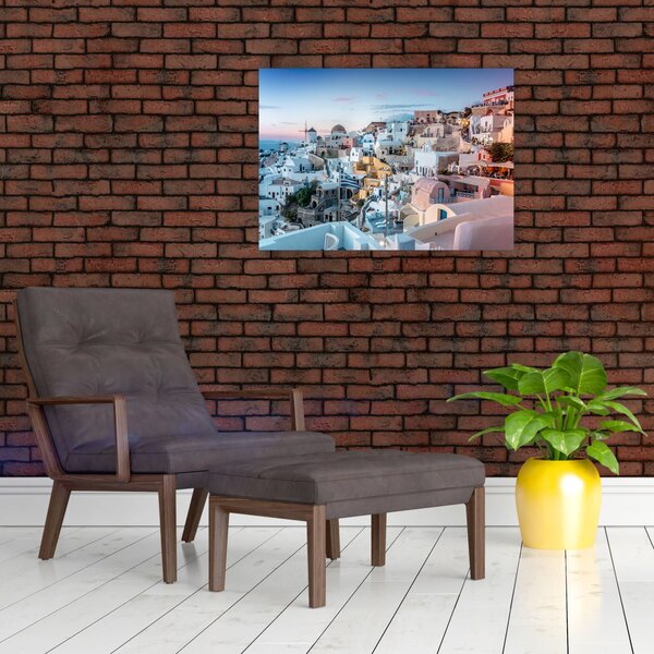 Obraz - Súmrak v Santorini (70x50 cm)