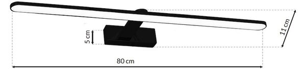 Nástenné LED svietidlo Splash, 1x LED 16w, 4000k, (80 cm), b