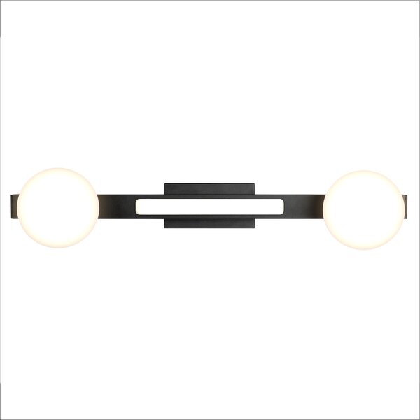 Nástenné svietidlo Magnet1, 2x biele sklenené tienidlo + 1x LED 13W, b