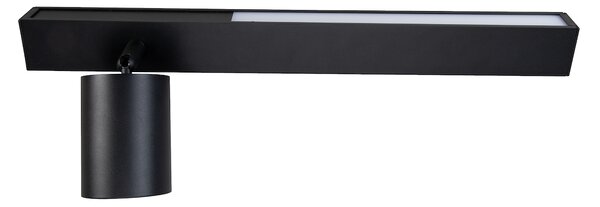 Nástenné svietidlo Magnet Left, 1x čierne kovové tienidlo + 1x LED 5W, b