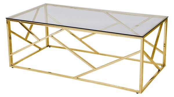 KONFERENČNÝ STOLÍK, sivá, zlatá, kov, sklo, 120/60/45 cm Livetastic - Stolíky do obývačky, Online Only