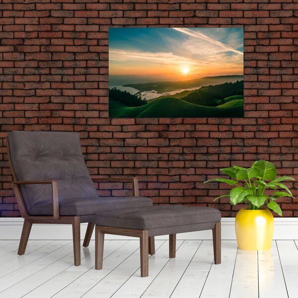 Obraz východu slnka nad morom (90x60 cm)
