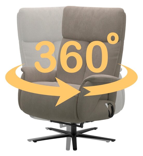 RELAXAČNÉ KRESLO, textil, sivobéžová Sit & More - Online Only obývacie izby, Online Only