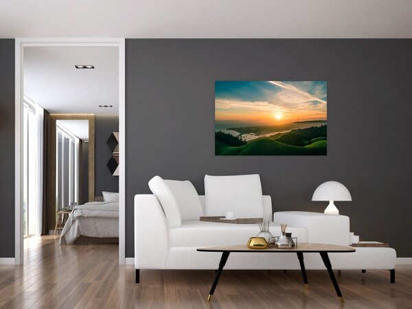 Obraz východu slnka nad morom (90x60 cm)