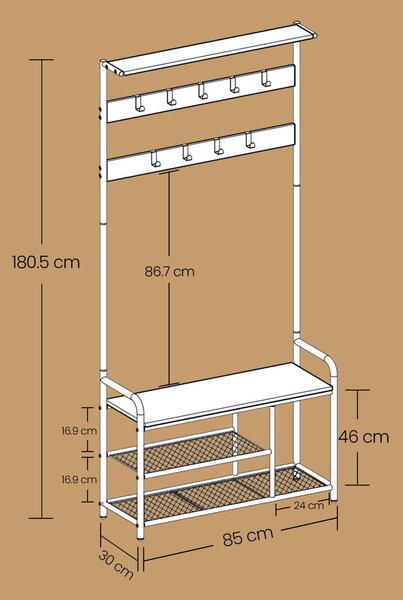 PREDSIEŇOVÝ NÁBYTOK, 85/180,5/30 cm MID.YOU - Skrine, Online Only