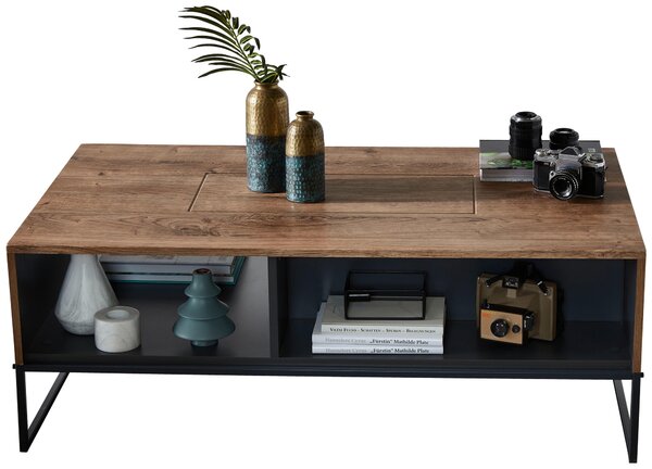KONFERENČNÝ STOLÍK, grafitová, farba duba, kompozitné drevo, 115/65/42 cm Hom`in - Stolíky do obývačky, Online Only