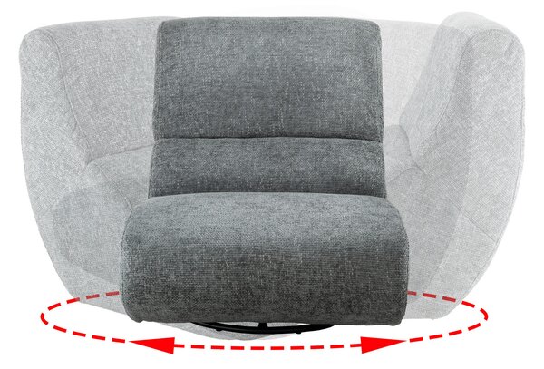 KRESLO, textil, sivá Livetastic - Online Only obývacie izby, Online Only