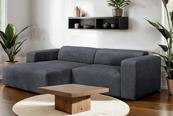 ROHOVÁ SEDAČKA, textil, grafitová P & B - Sedačky, Online Only