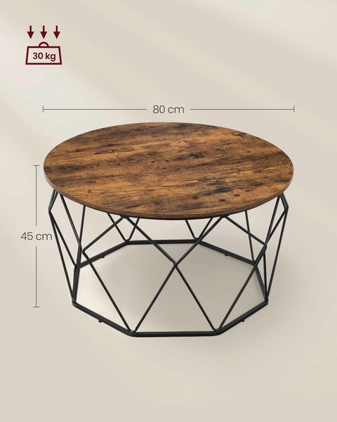 KONFERENČNÝ STOLÍK, hnedá, čierna, kov, kompozitné drevo, 80/80/45 cm MID.YOU - Stolíky do obývačky, Online Only