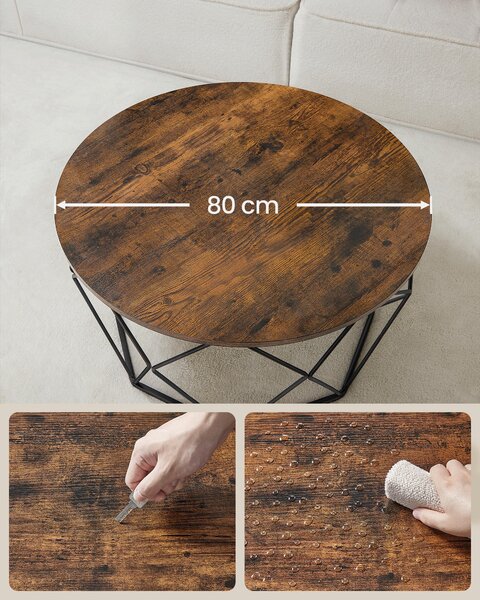 KONFERENČNÝ STOLÍK, hnedá, čierna, kov, kompozitné drevo, 80/80/45 cm MID.YOU - Stolíky do obývačky, Online Only