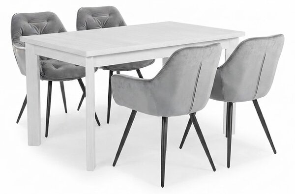 PROFI jedálenský set MAX 5P biely 4x stolička CHERRY