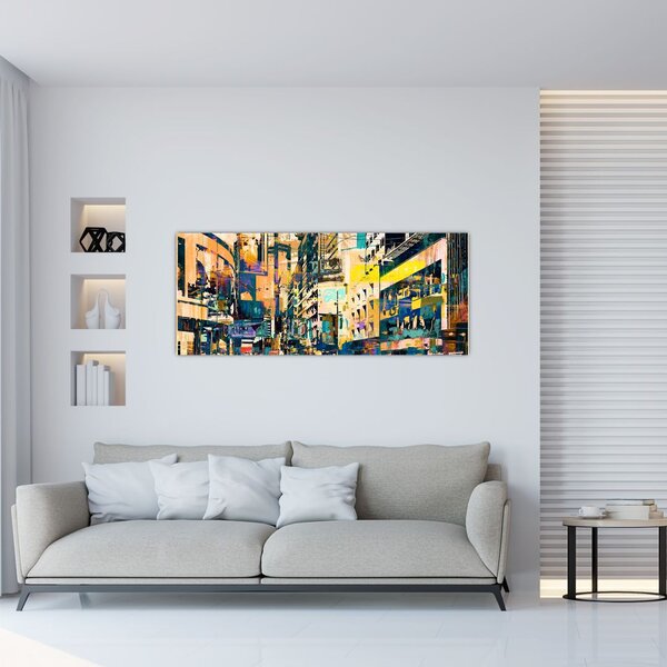 Obraz maľované abstrakcie (120x50 cm)