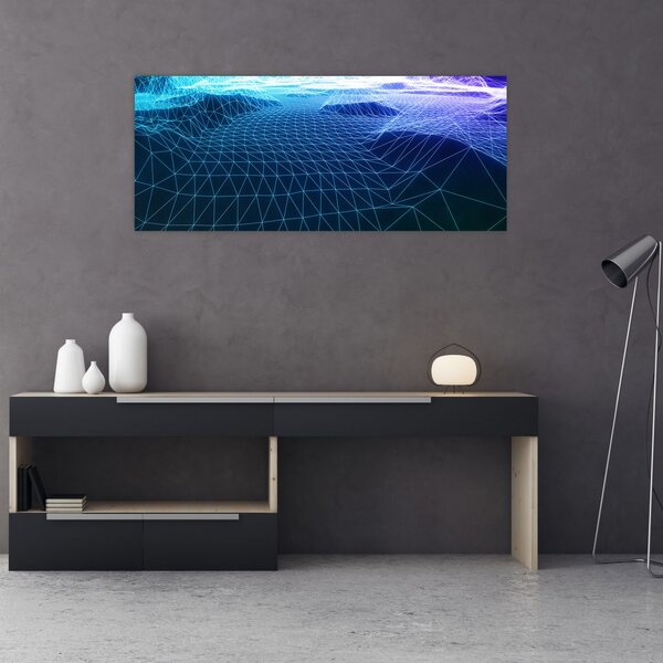 Obraz - Hory v počítačovom modeli (120x50 cm)