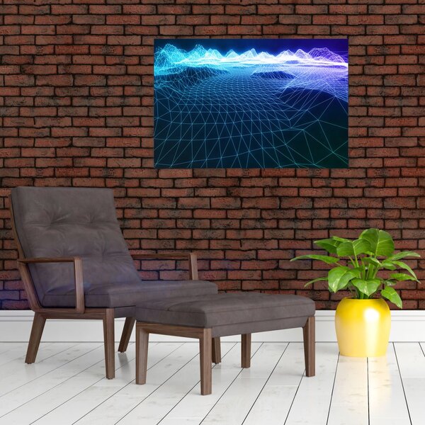 Obraz - Hory v počítačovom modeli (90x60 cm)