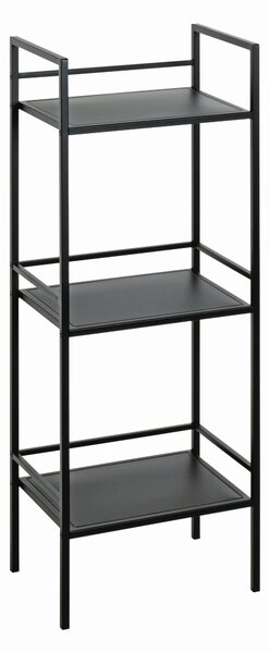 REGÁL, čierna, oceľ, 35/95/25 cm - Online Only drobný nábytok, Online Only