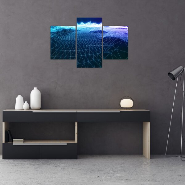 Obraz - Hory v počítačovom modeli (90x60 cm)