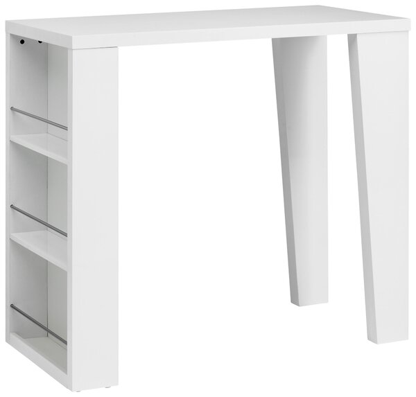 BAROVÝ STÔL, biela s vysokým leskom, 120/107/60 cm - Online Only jedálne, Online Only
