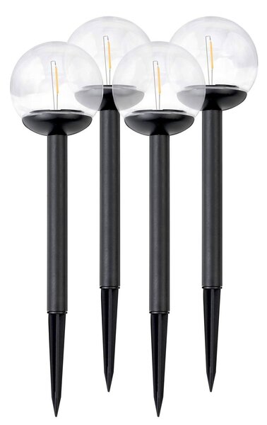 Ilumen 910310 Solárne lampy priehľadná guľa 4 ks