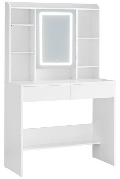 JAKS Toaletný stolík Exclusive s LED osvetlením biely