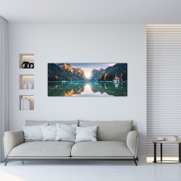 Obraz - Horské jazero (120x50 cm)